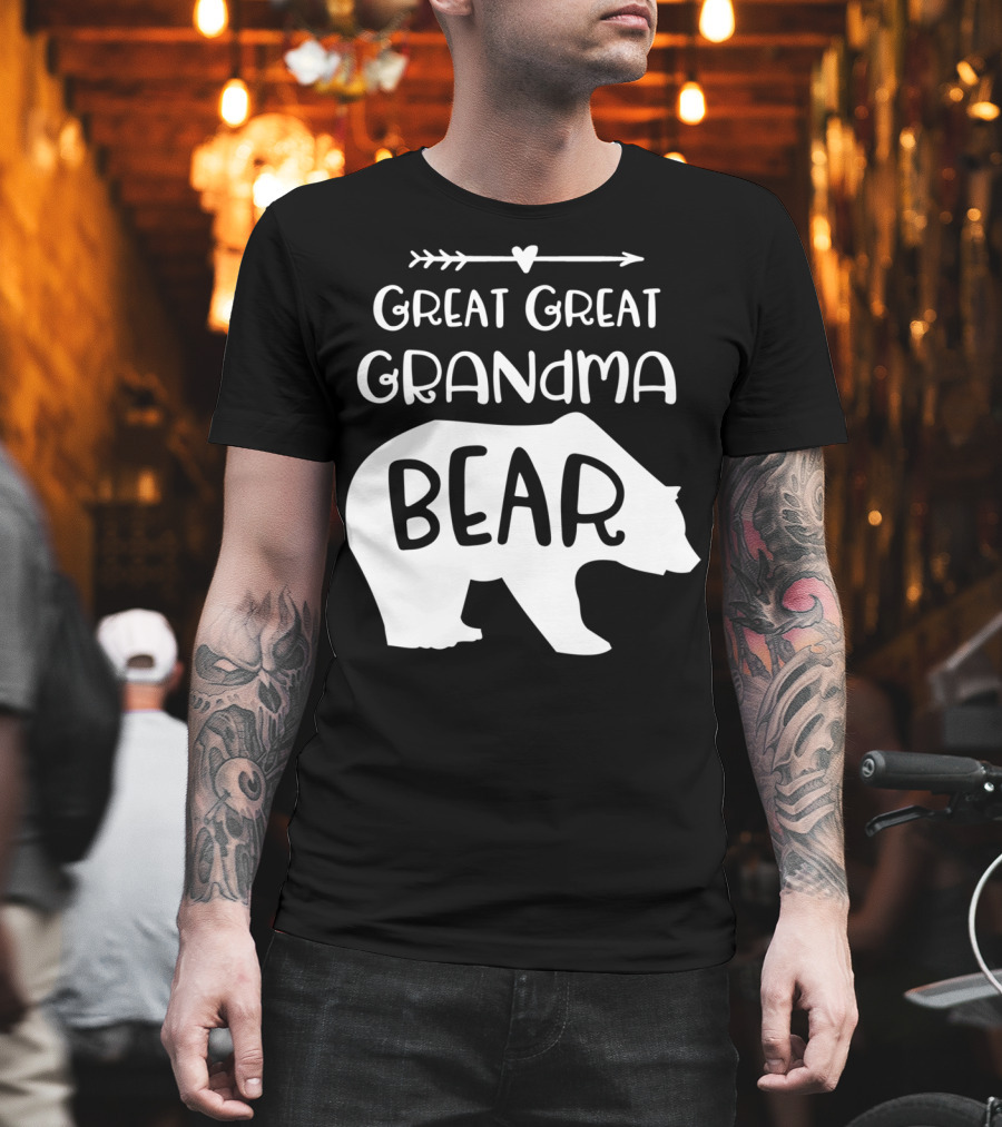 Great Great Grandma Bear Arrow Heart T-Shirt
