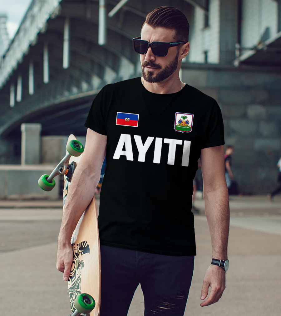 Ayiti Haiti Flag Souvenir Love Zoe Haitian Heritage T-Shirt
