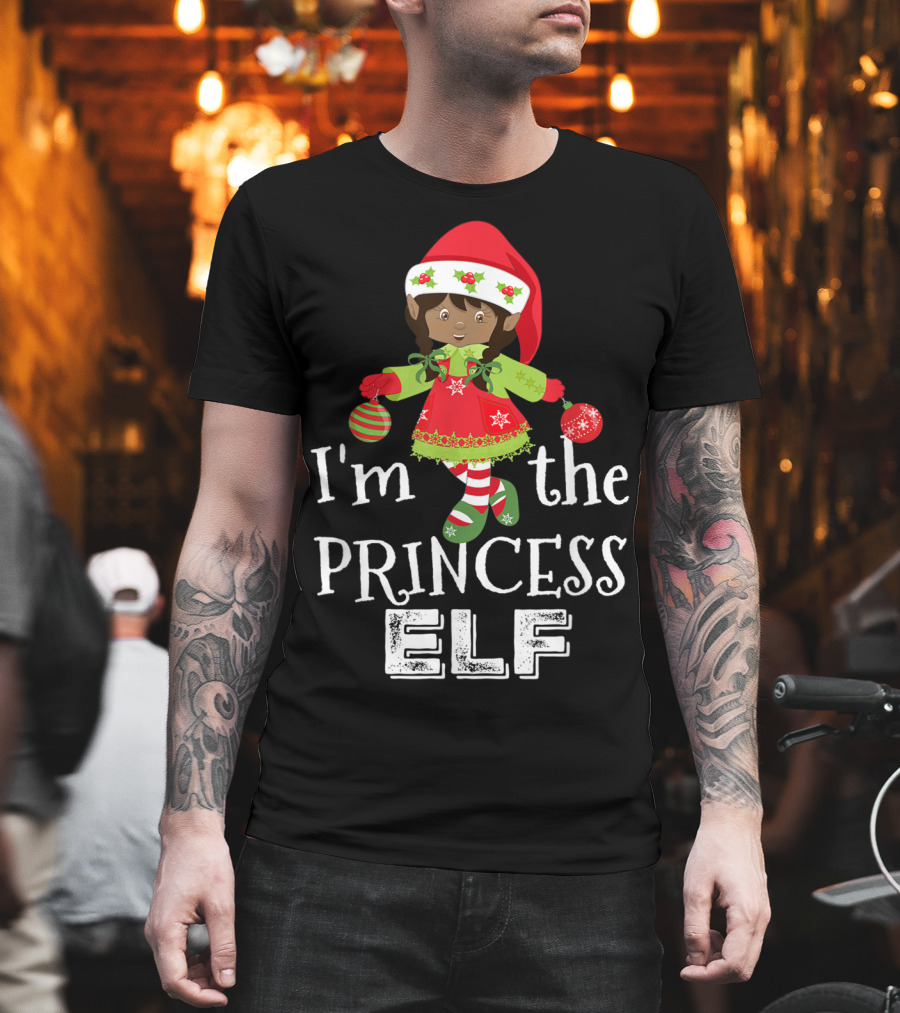 I'm The Princess Elf African American Holiday Festive Cheer T-Shirt