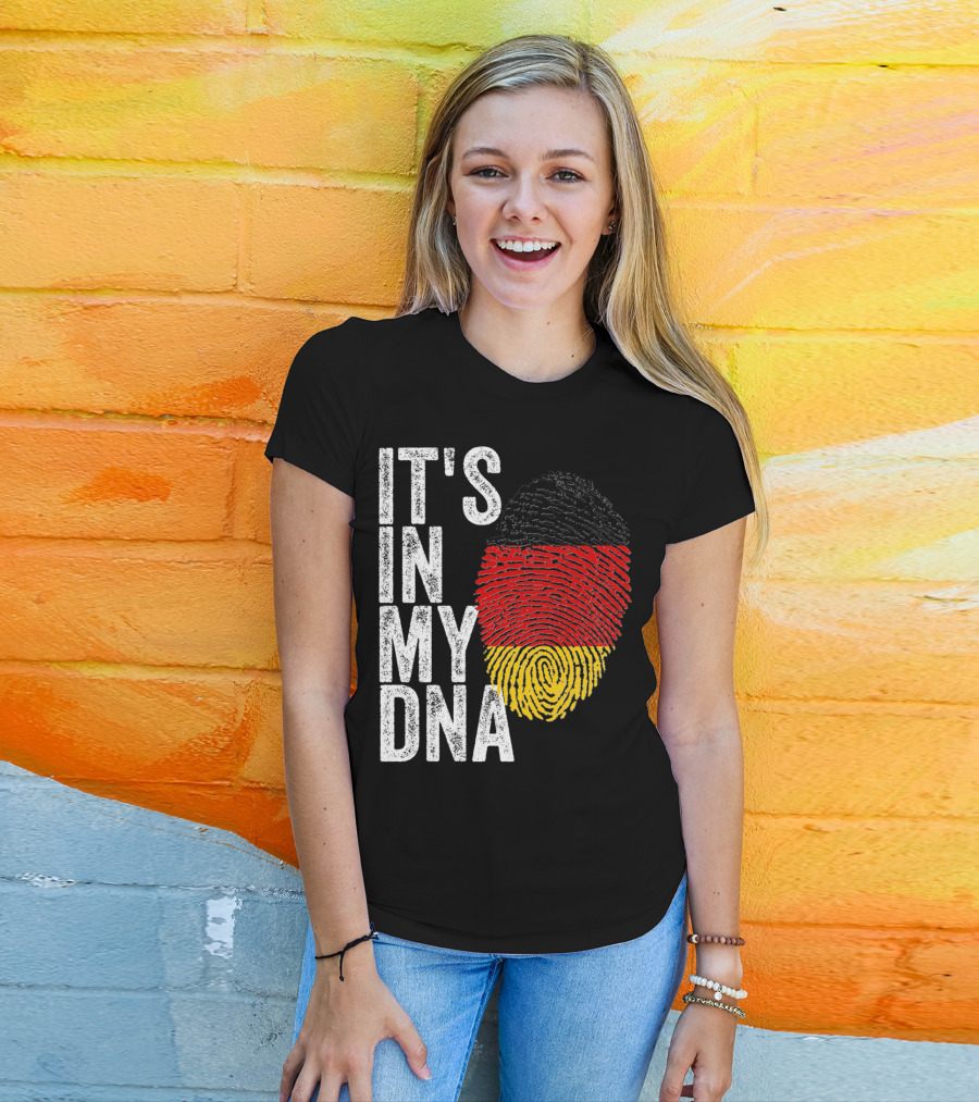 It's In My DNA Fingerprint German Flag Germany Pride T-Shirt
