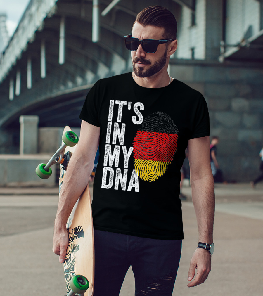 It's In My DNA Fingerprint German Flag Germany Pride T-Shirt