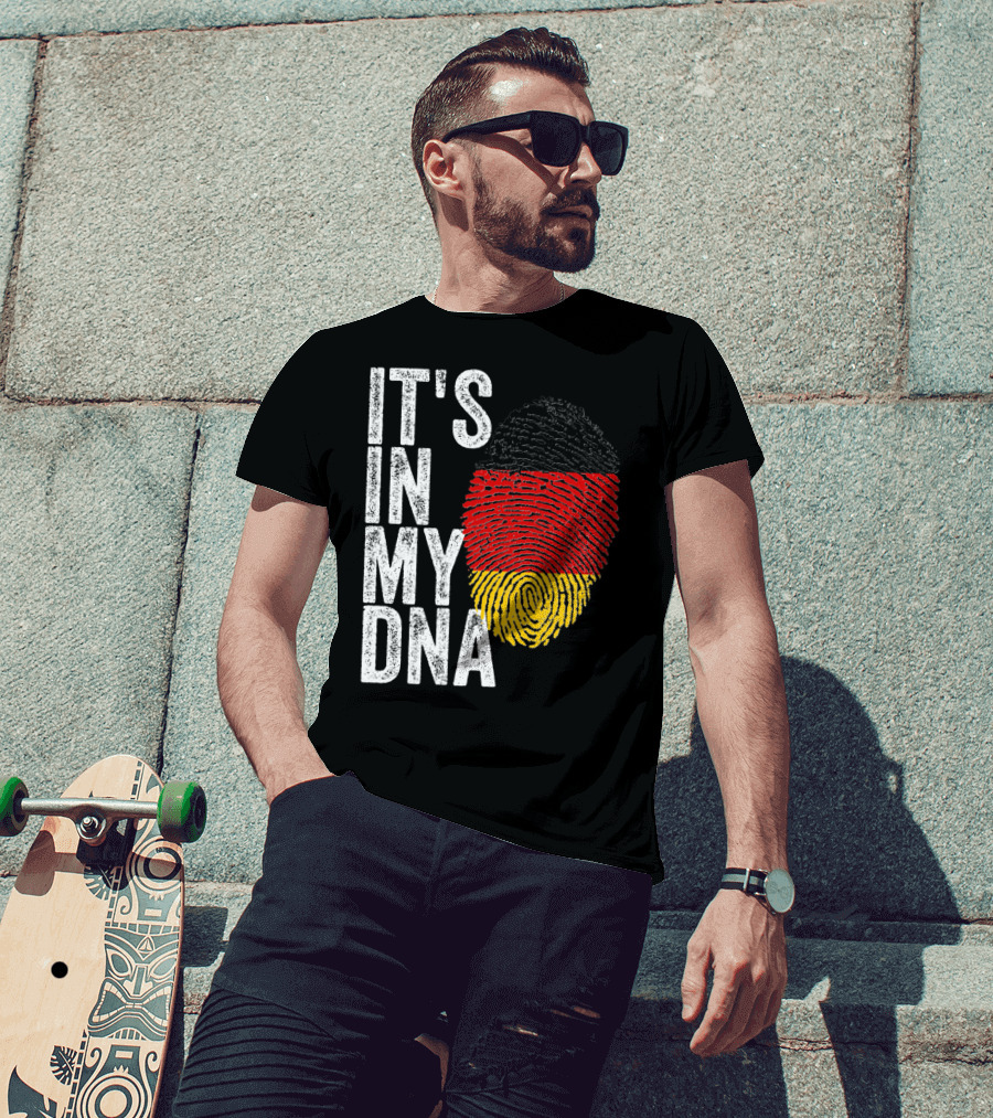 It's In My DNA Fingerprint German Flag Germany Pride T-Shirt