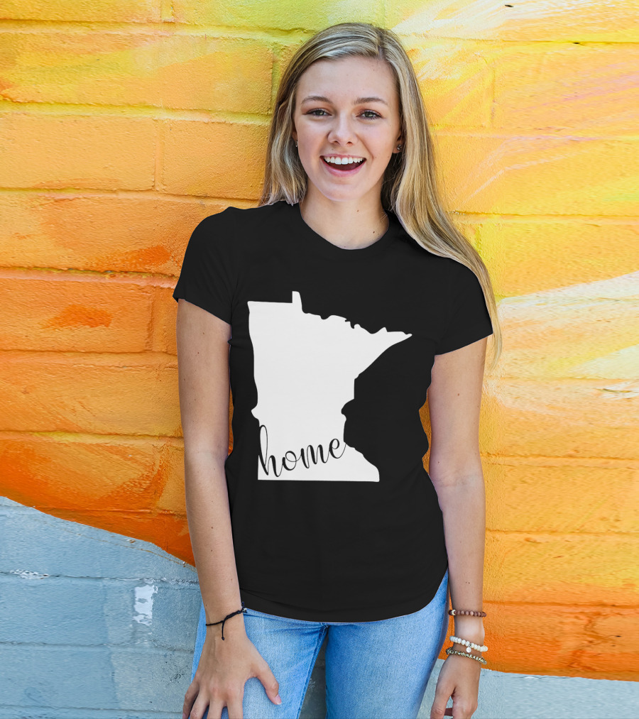 Minnesota Home State Map T-Shirt