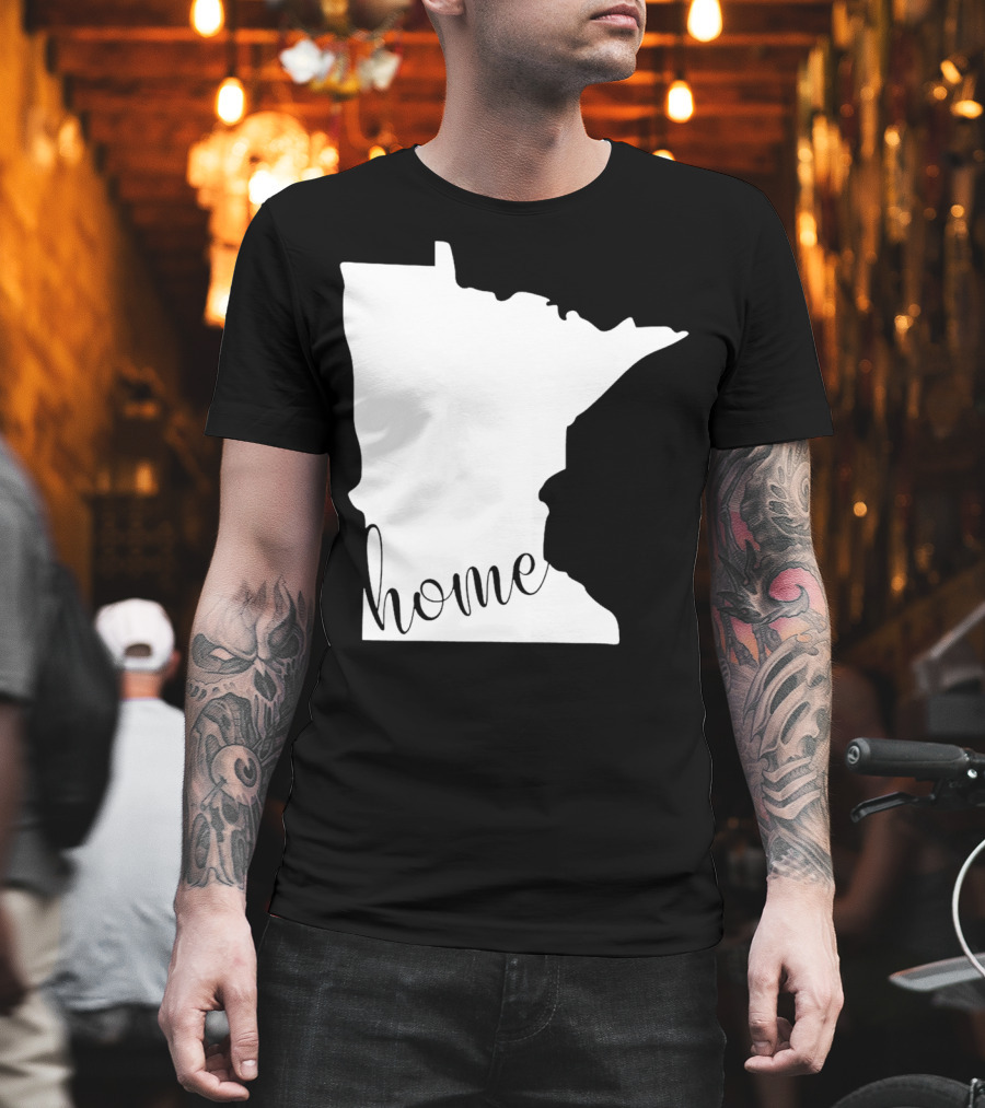 Minnesota Home State Map T-Shirt