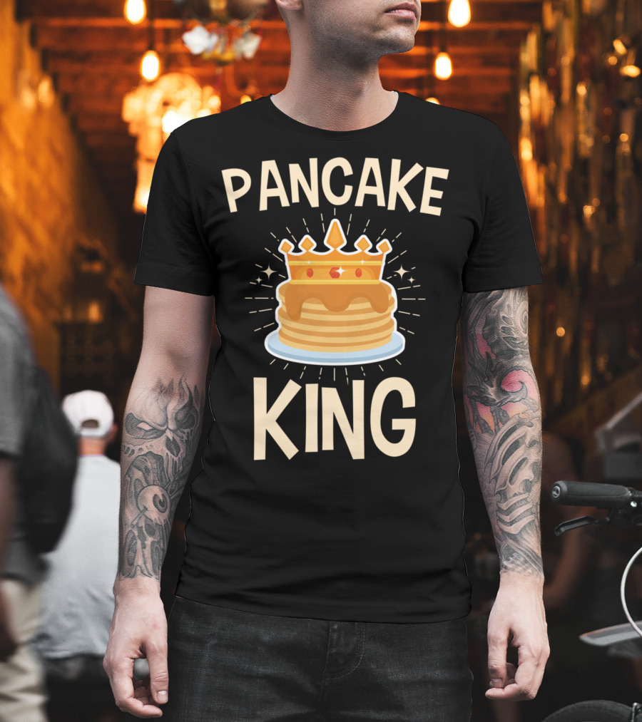 Pancake King Breakfast Stack Crown T-Shirt