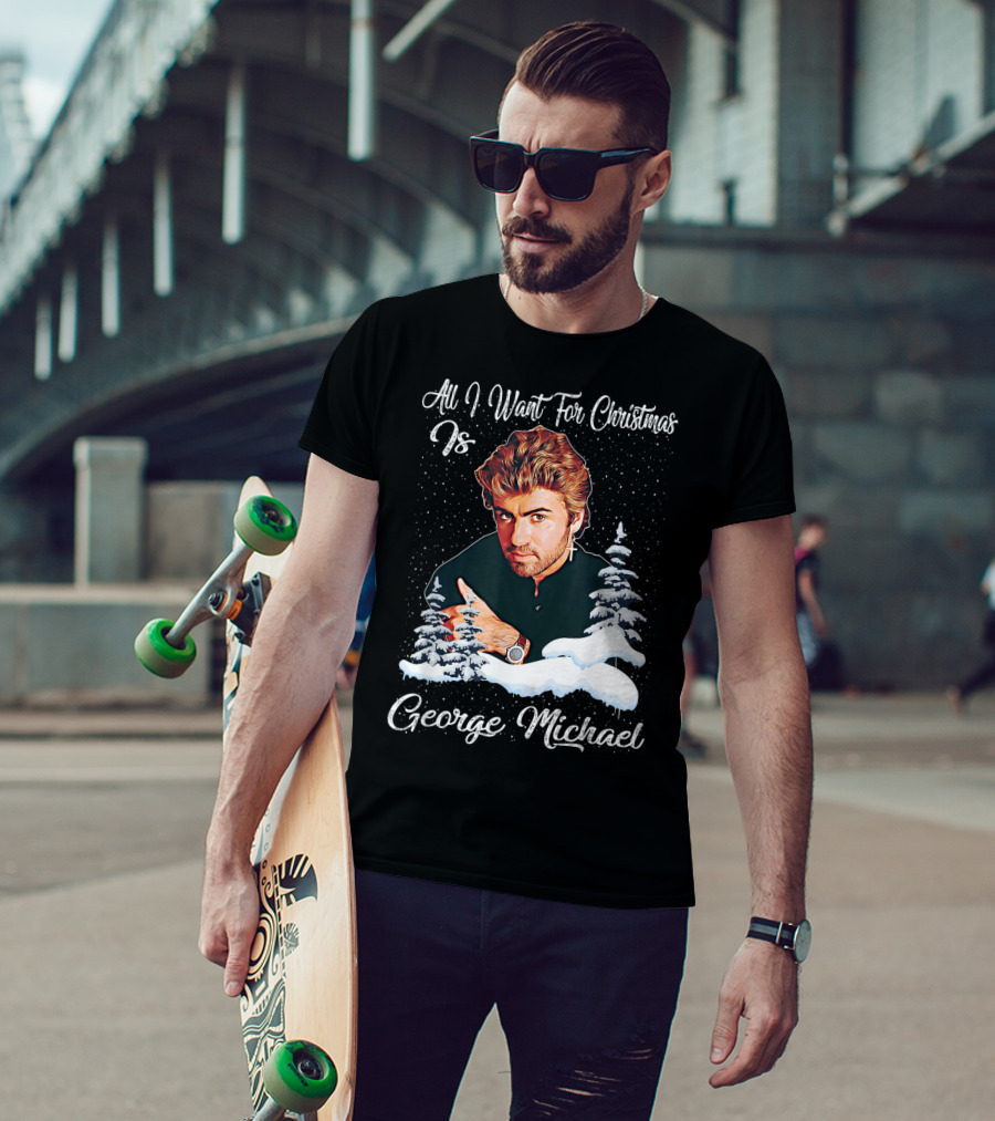 All I Want For Christmas Is George Michael Retro Love T-Shirt