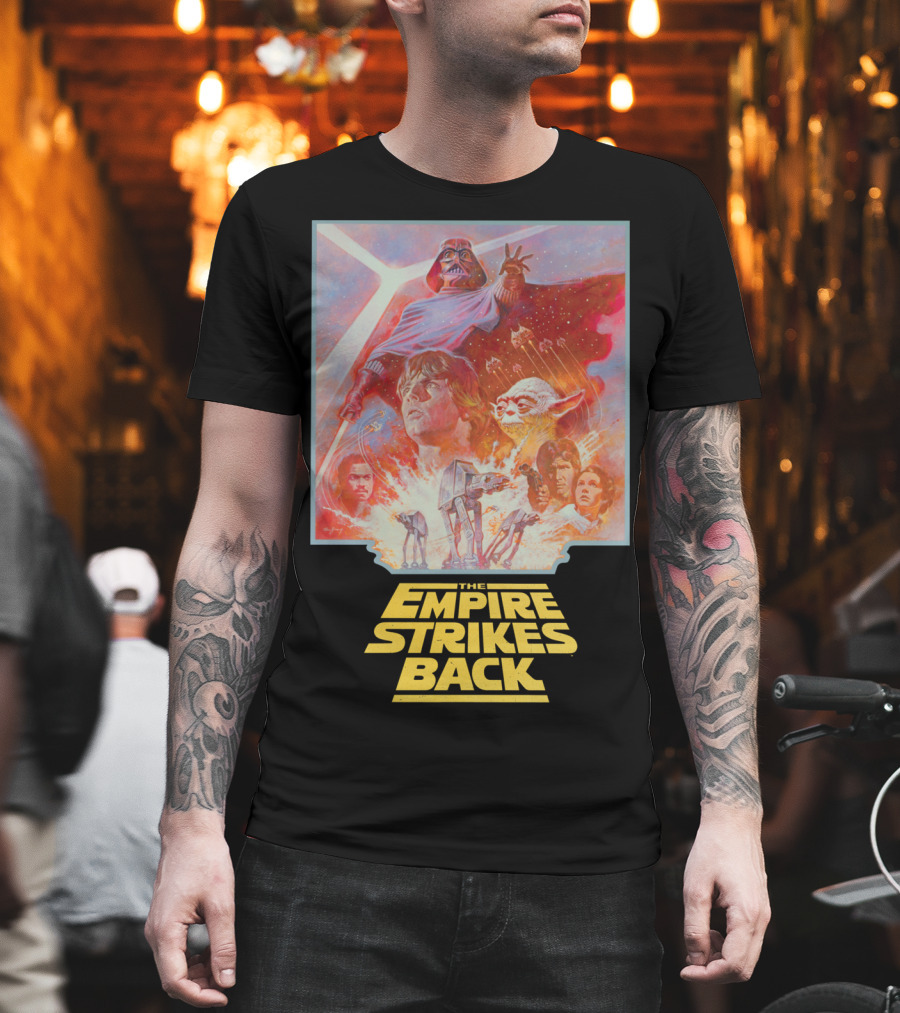 Star Wars The Empire Strikes Back Darth Vader Luke Skywalker Yoda AT-AT Walkers T-Shirt