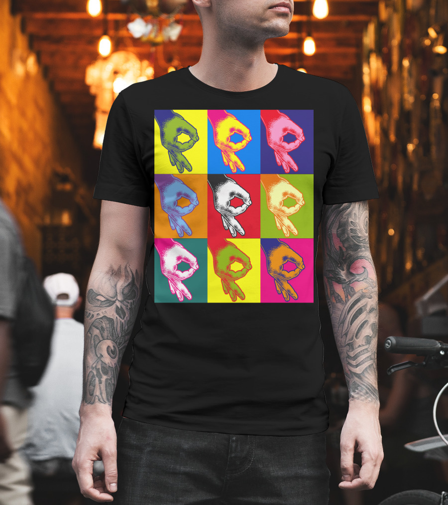 The Circle Game X9 Pop Art Style Hands Multicolor Block T-Shirt