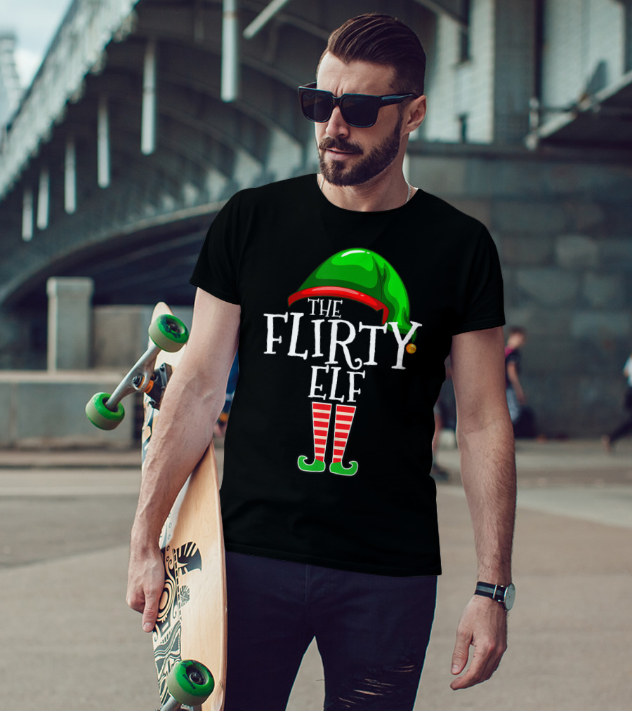 The Flirty Elf Matching Christmas Family Group T-Shirt