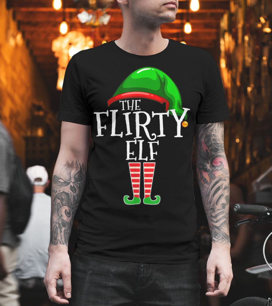 The Flirty Elf Matching Christmas Family Group T-Shirt
