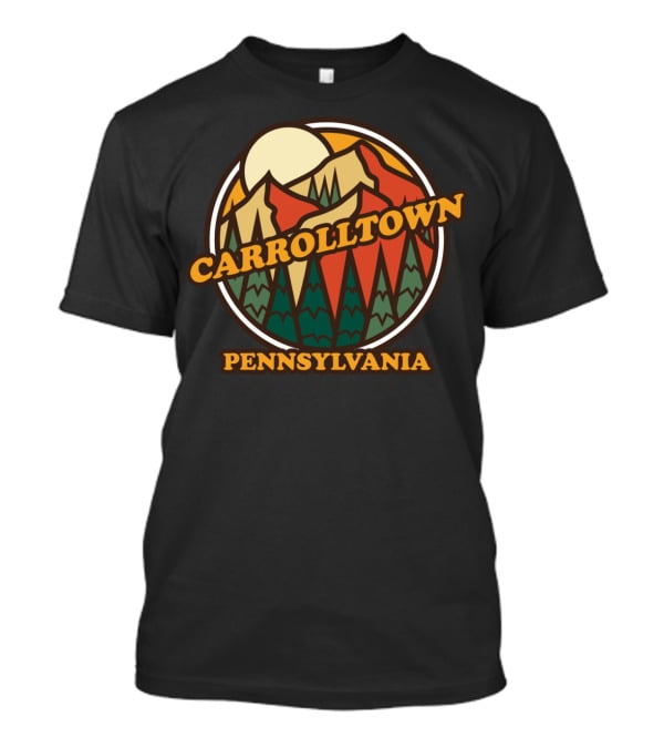 Carrolltown Pennsylvania Vintage Mountain Scene T-Shirt