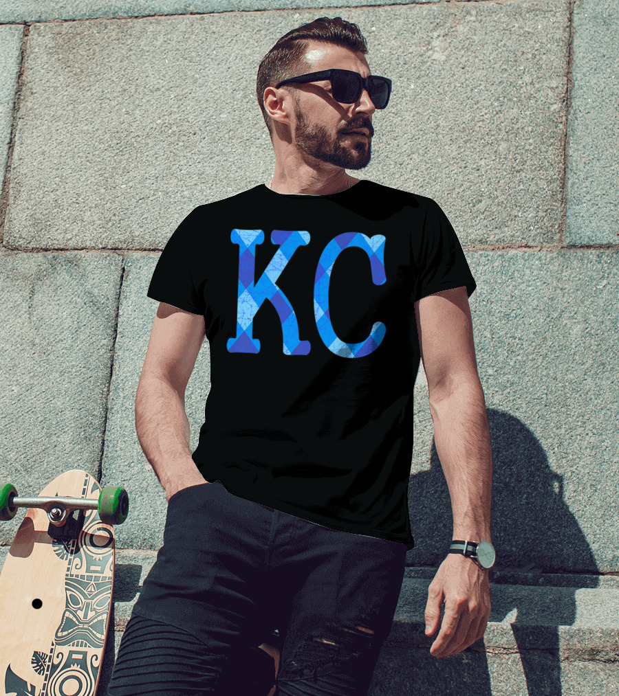 Vintage Royal Blue KC Kansas City Fan Gear T-Shirt