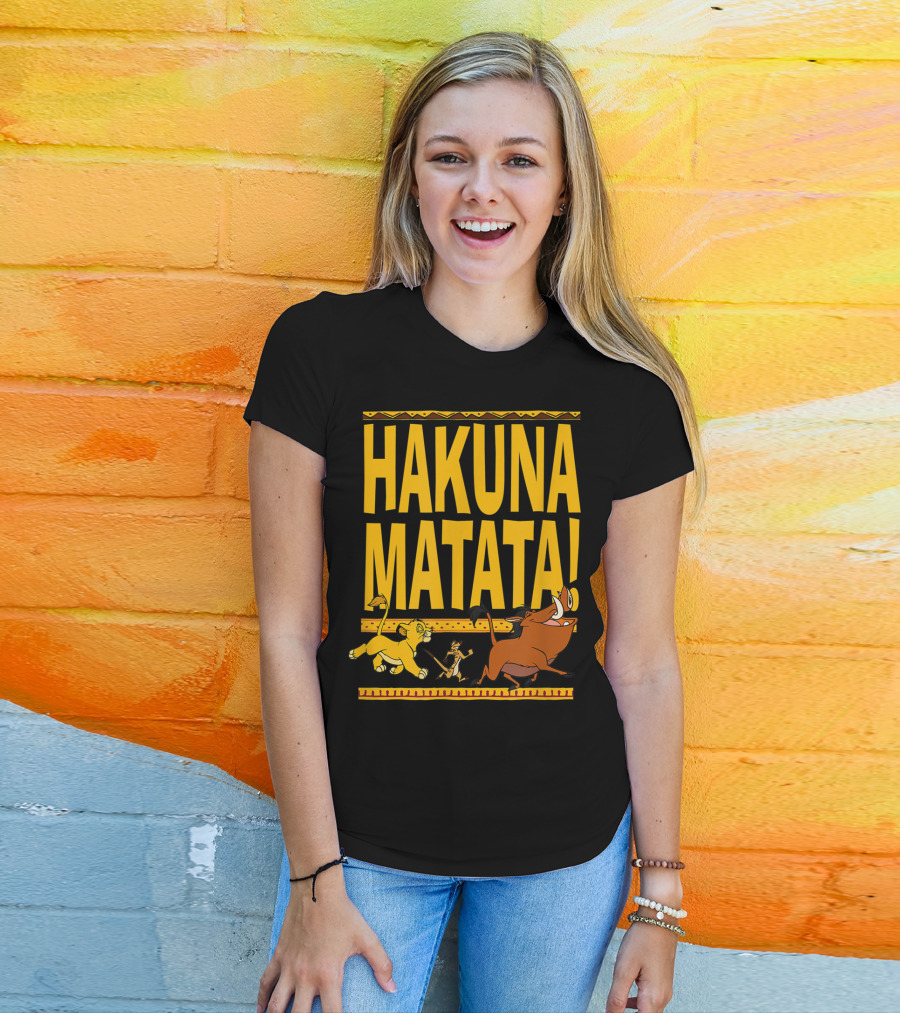 Hakuna Matata Lion King Simba Timon Pumbaa Disney Classic T-Shirt