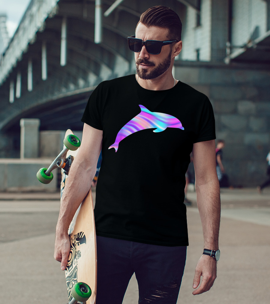 Pastel Goth Dolphin Vaporwave Kawaii Aesthetic T-Shirt