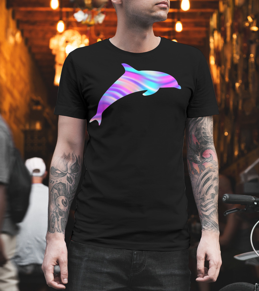 Pastel Goth Dolphin Vaporwave Kawaii Aesthetic T-Shirt