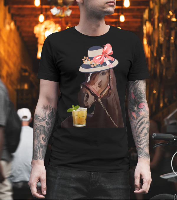 Funny Horse Derby Hat Mint Julep Party T-Shirt Funny Horse Derby Hat Mint Julep Party T-Shirt