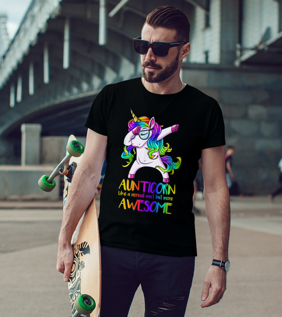 Aunticorn Like A Normal Aunt But More Awesome Unicorn Dab Dance T-Shirt