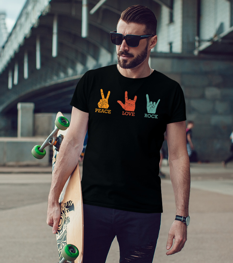 Peace Love Rock Classic Vintage Concert T-Shirt