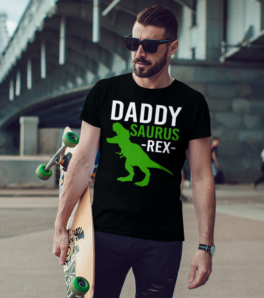 Daddy Saurus Rex Funny Dino Rex Dad T-Shirt