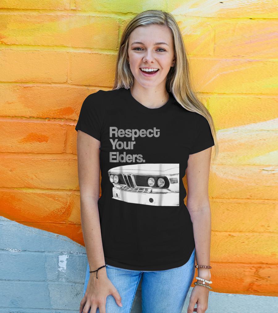 Respect Your Elders Vintage Euro Car Front Grille T-Shirt