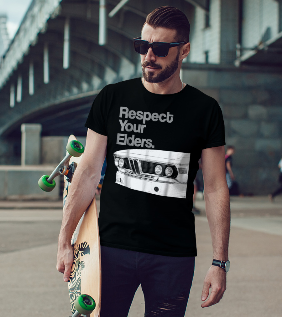 Respect Your Elders Vintage Euro Car Front Grille T-Shirt