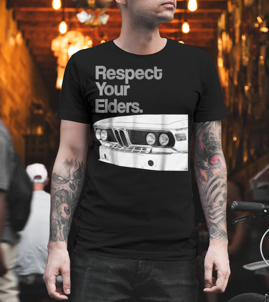 Respect Your Elders Vintage Euro Car Front Grille T-Shirt