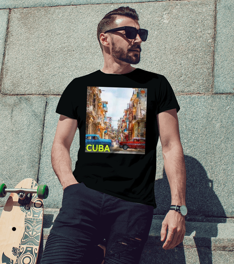 Cuba Classic Car Streets T-Shirt