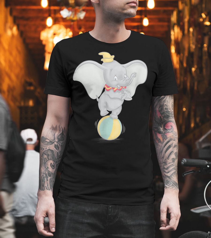 Disney Dumbo Balancing on Ball Watercolor T-Shirt