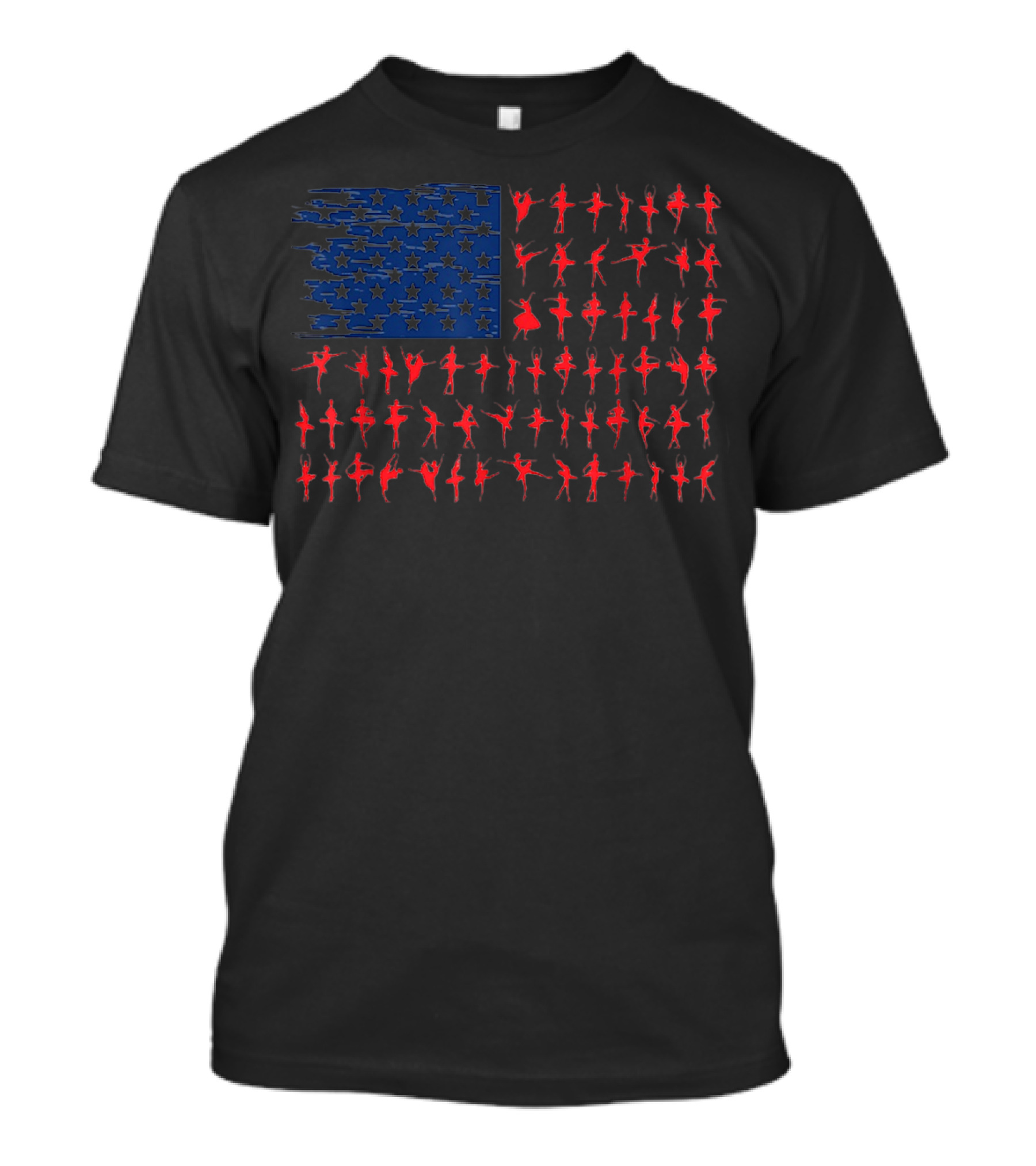 Ballet American Flag USA Ballet Flag T-Shirt