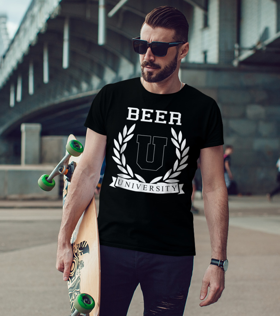 Beer University U Laurel Crest College Drinking T-Shirt