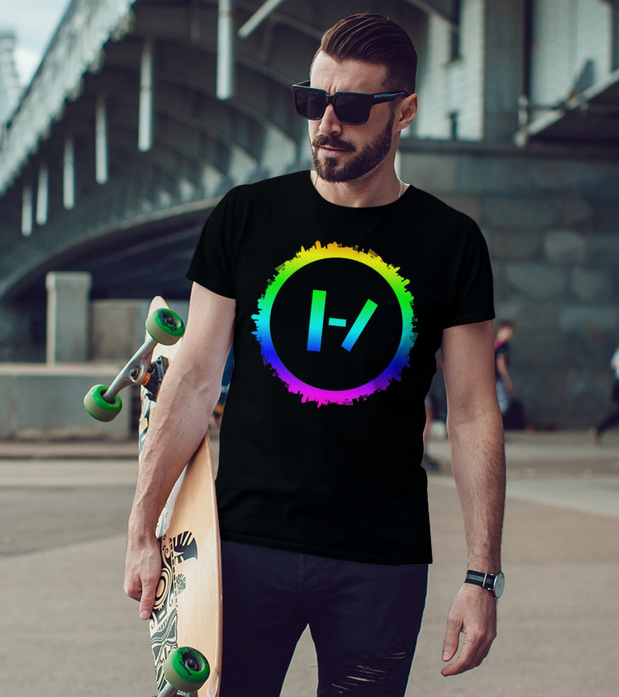 Best Colorful Earth Circle With Iconic H Slash T-Shirt