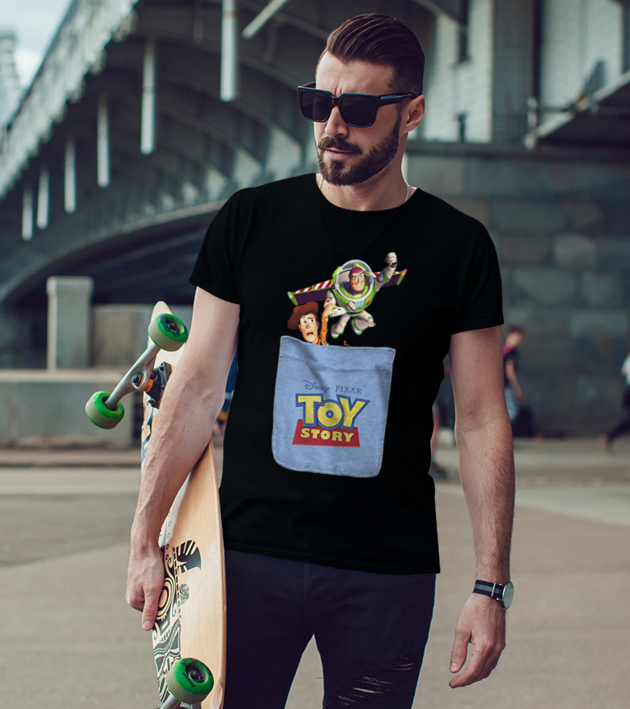 Disney Pixar Toy Story Buzz And Woody Pocket T-Shirt