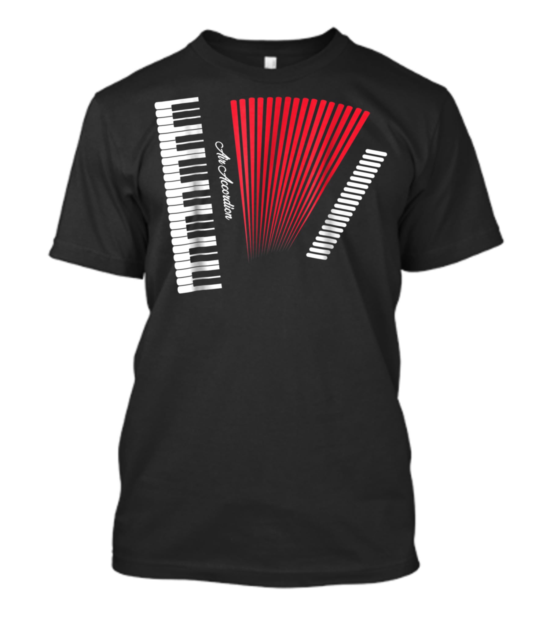 Air Accordion Funny Instrumental Player Music T-Shirt