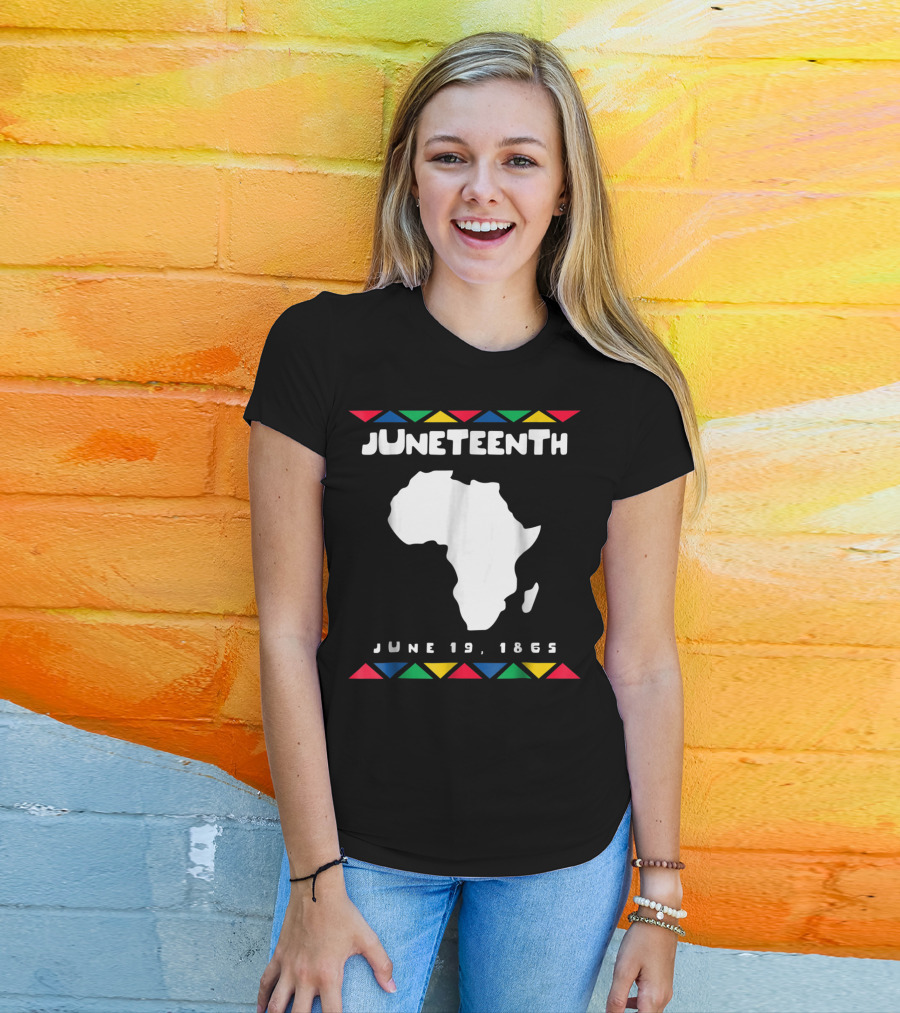 Juneteenth June 19 1865 Africa Map Emancipation Day T-Shirt