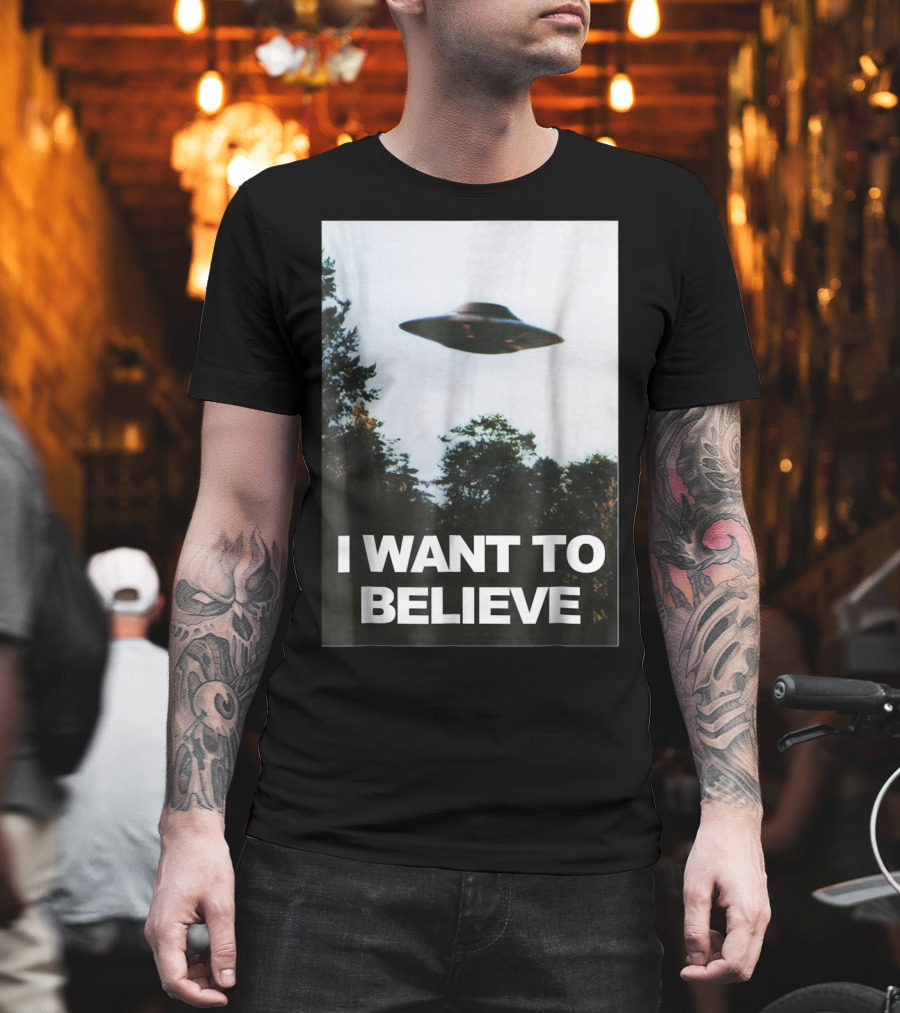 Alien UFO Hunter I Want To Believe T-Shirt