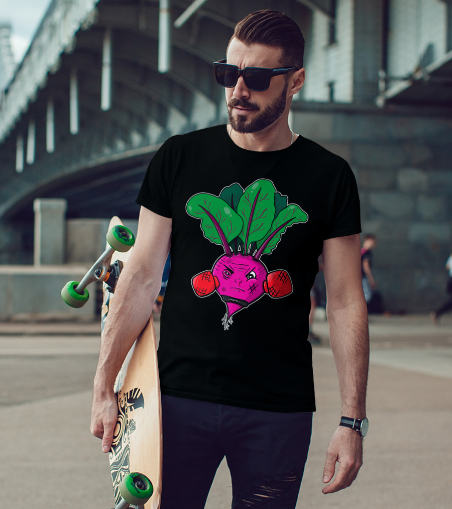 Beet Boxer Vegan Vegetable Empirical Dad Joke Pun T-Shirt