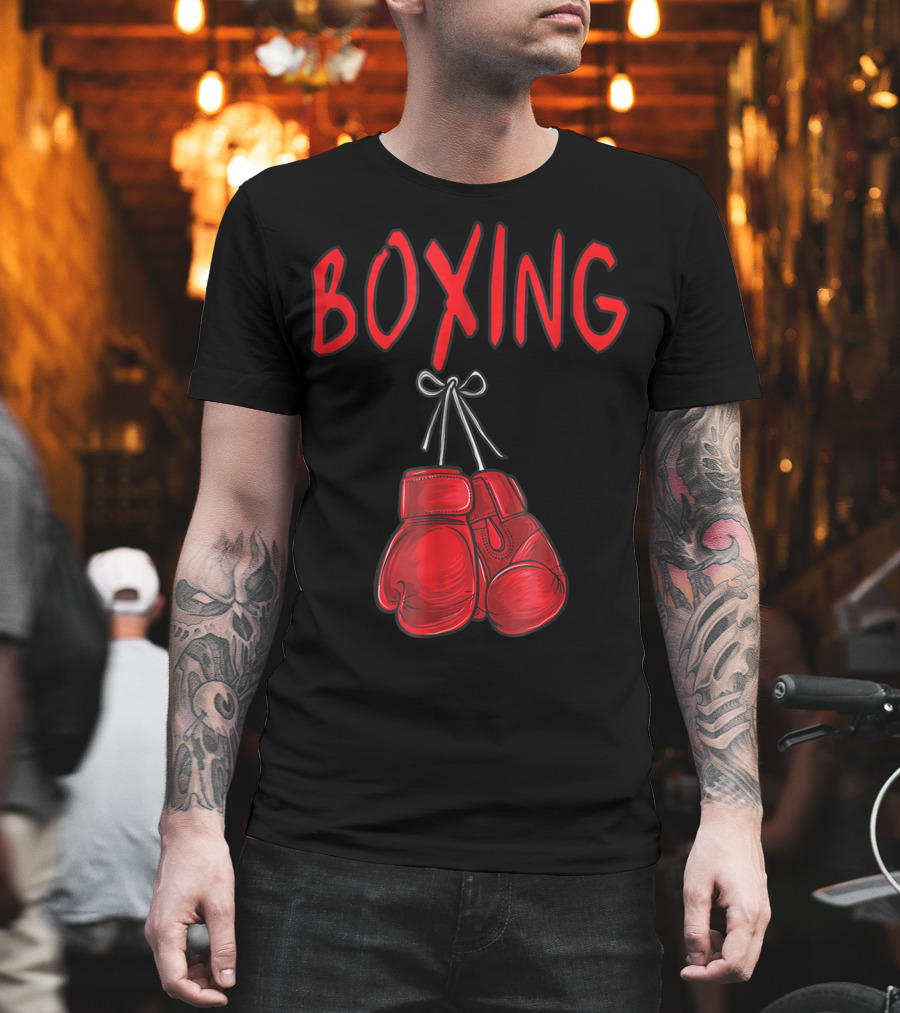 Boxing Red Gloves Training Gym Costume Boxer Iconic Red Gloves T-Shirt
