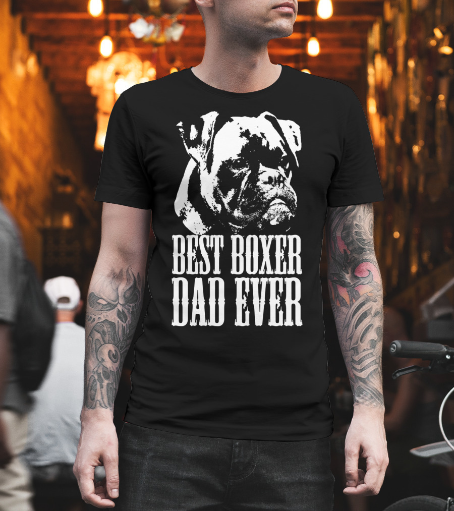Best Boxer Dad Ever Dog Dad Love Mens T-Shirt