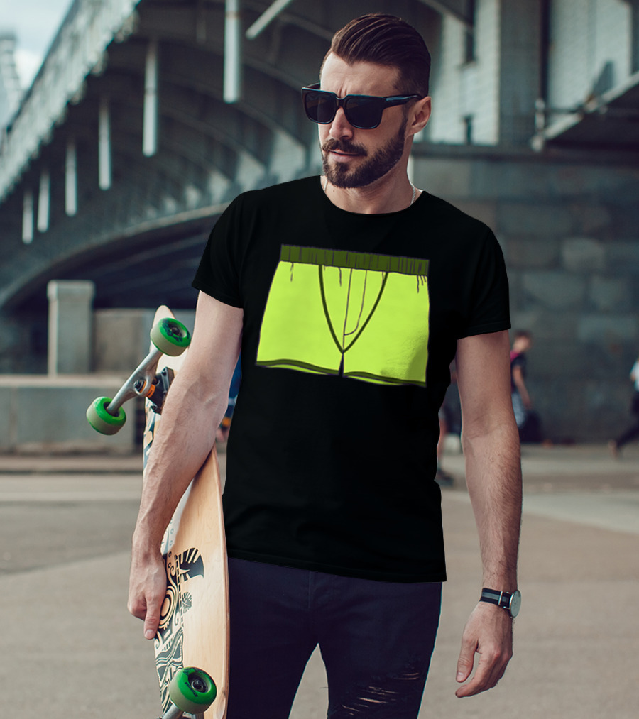 Shane Dawson Sells His Boxer Shorts Pocket Neon Yellow T-Shirt