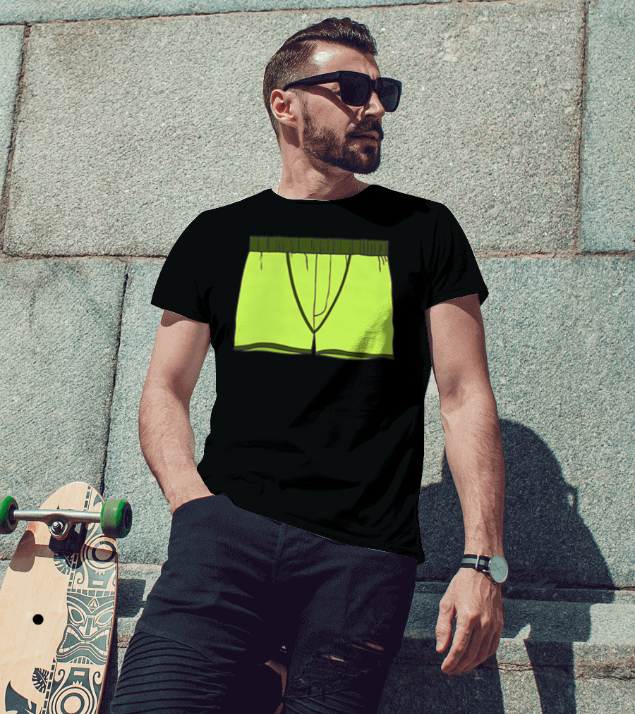 Shane Dawson Sells His Boxer Shorts Pocket Neon Yellow T-Shirt