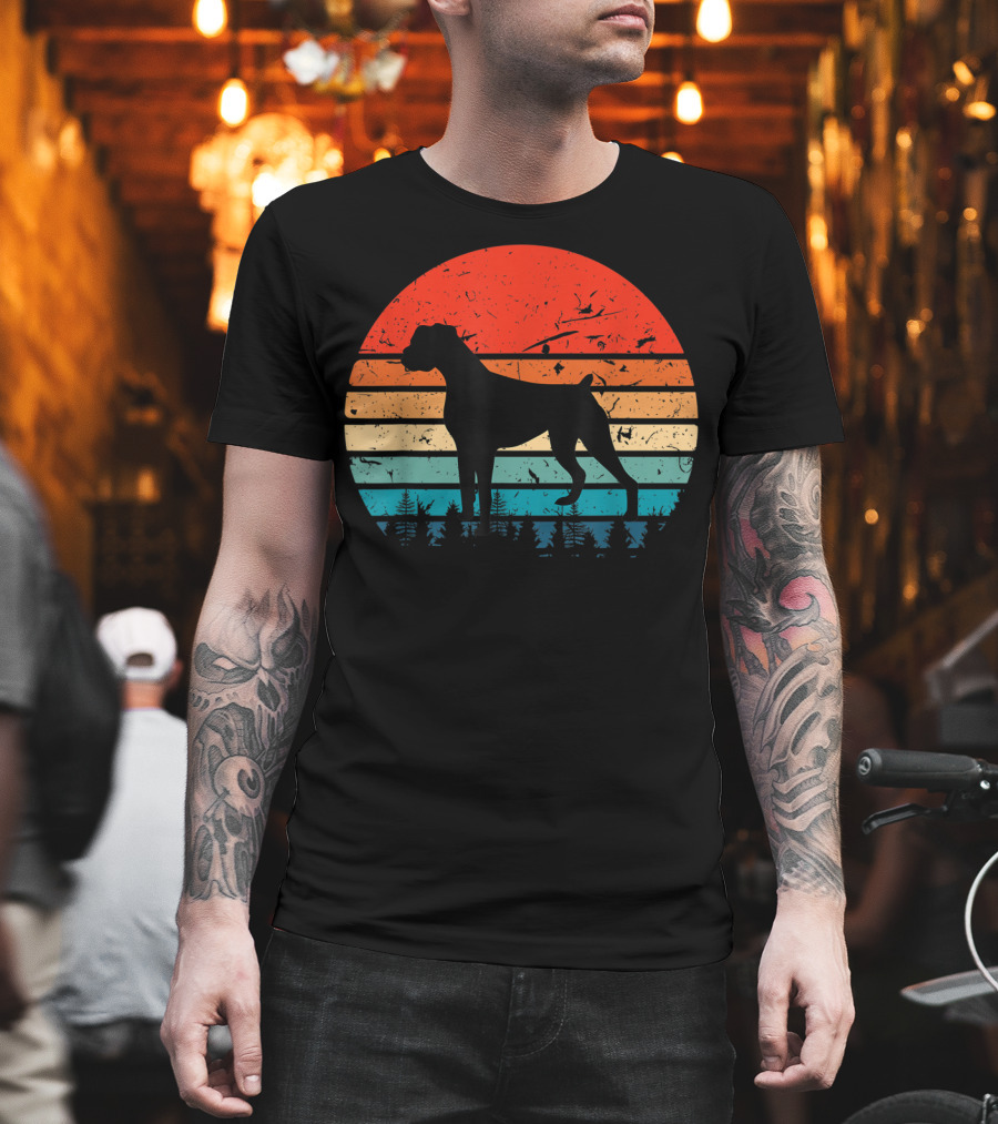 Vintage Boxer Retro Sunset T-Shirt