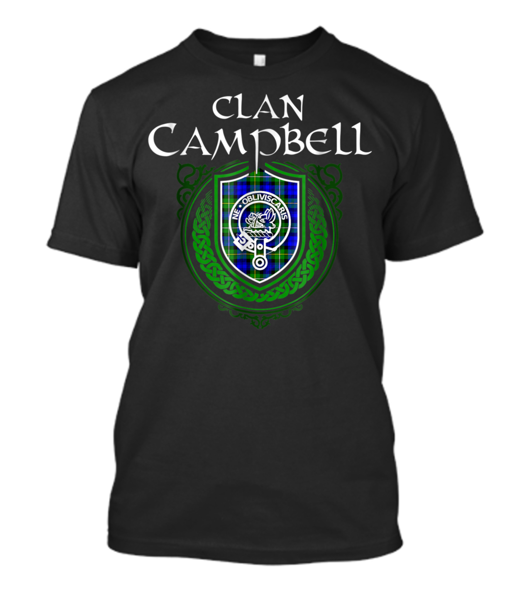 Clan Campbell Scottish Tartan Crest Badge Ne Obliviscaris T-Shirt