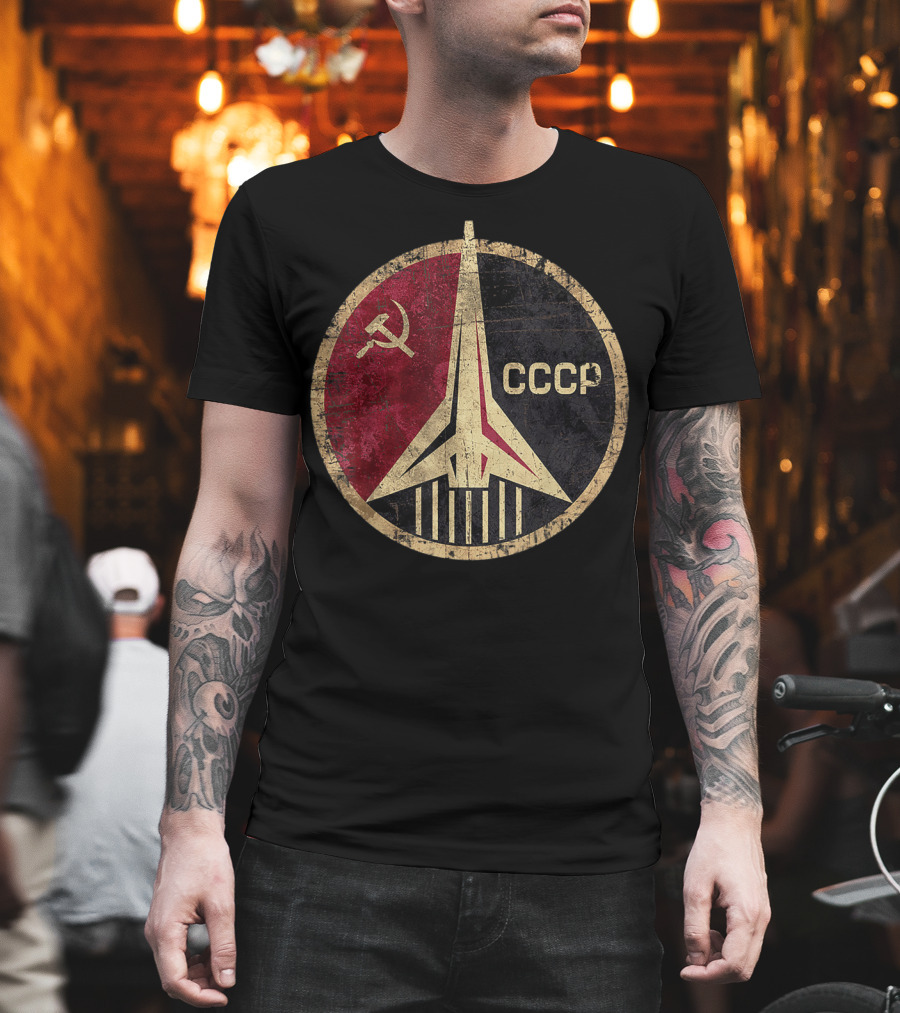 CCCP Original Russia Space Program Emblem With Hammer And Sickle T-Shirt