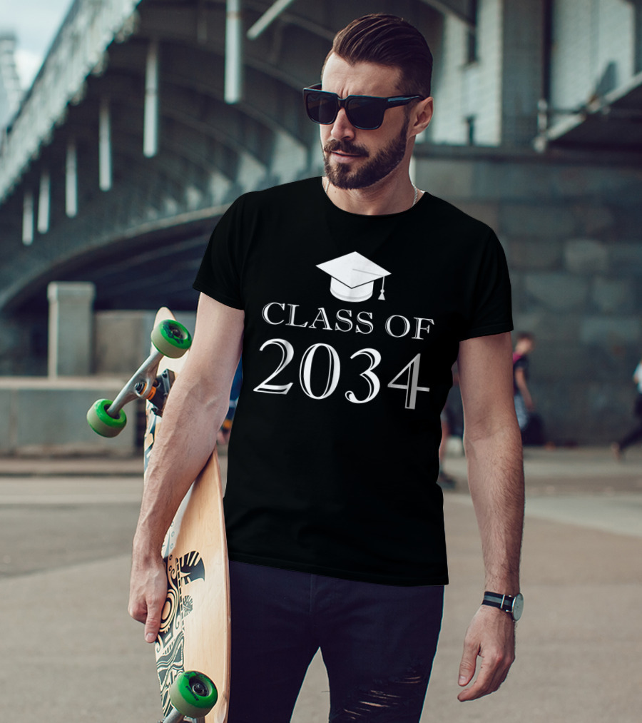 Class Of 2034 Grow With Me First Day Of School Graduation T-Shirt