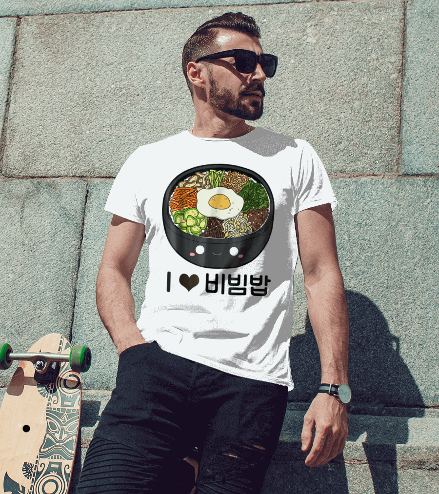 I Love Bibimbap Cute South Korean Food T-Shirt