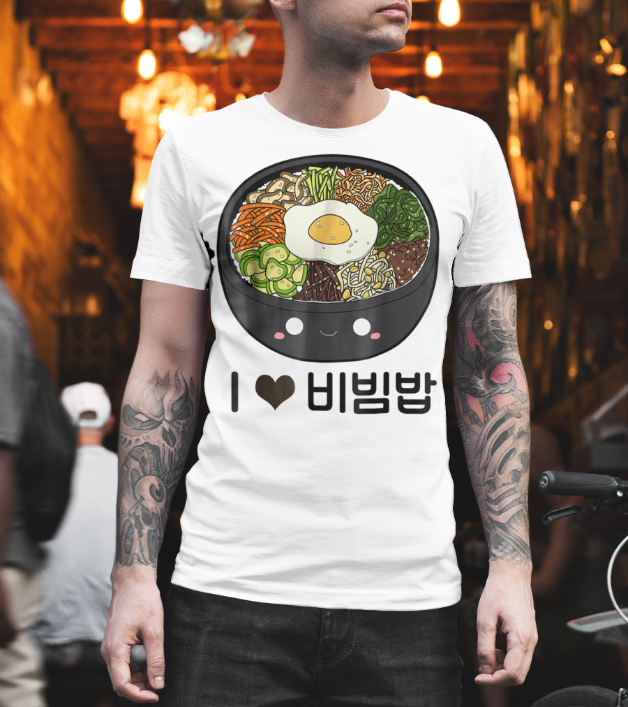 I Love Bibimbap Cute South Korean Food T-Shirt