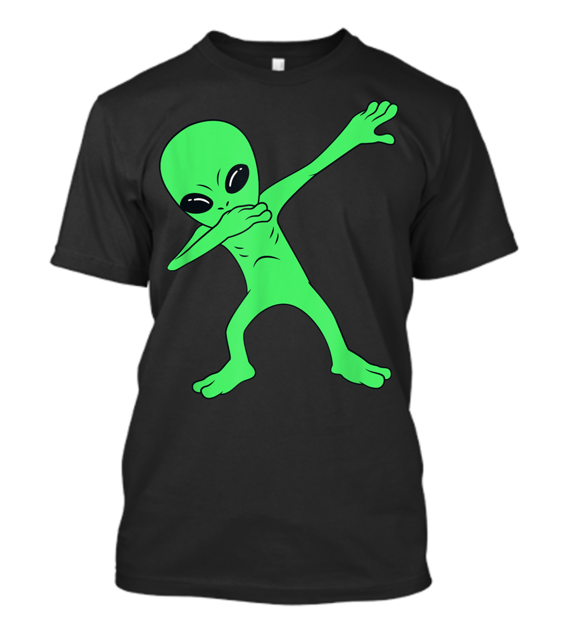 Dabbing Green Alien Halloween Funny Dab Dance T-Shirt