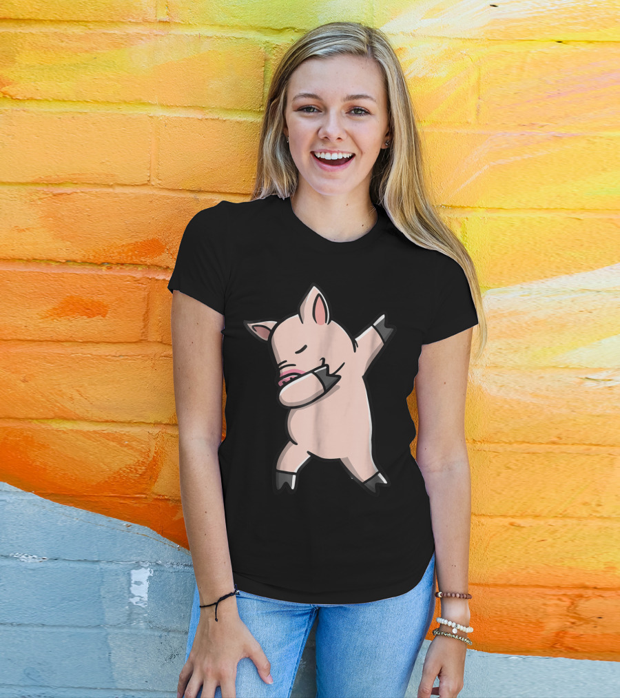 Dabbing Piggy Piglet Youth Gesture T-Shirt
