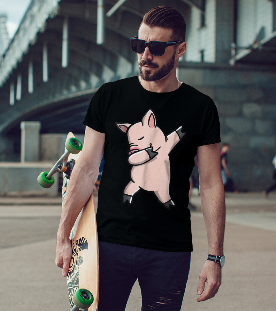 Dabbing Piggy Piglet Youth Gesture T-Shirt