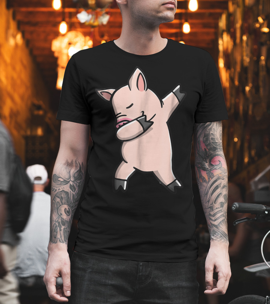 Dabbing Piggy Piglet Youth Gesture T-Shirt